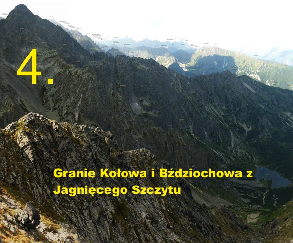 Kołowa i Bździochowa Grań z Jagnięcego Szczytu